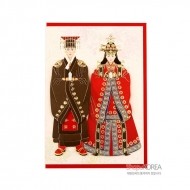 전통 한복카드-왕과왕비(대례복)