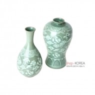 청자상감운학 주매병 세트(소)