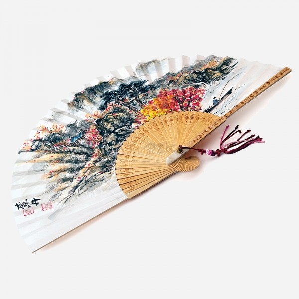 소단 홍현희 작 전통 접부채 - 가을(합죽선) - 외국인선물 · VIP선물 · 한국기념품 최고급 전통공예품
