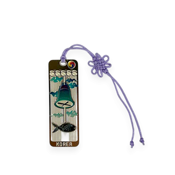 작은 금장 책갈피- 풍경 종