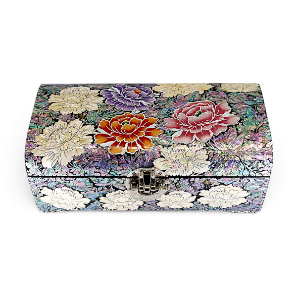 자개 좌보석 굴림 목단꽃