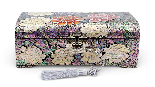 자개 좌보석 굴림 목단꽃