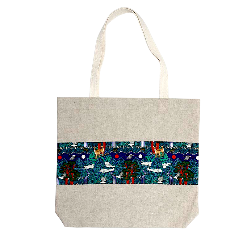 린넨 장생도 에코백