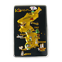 대한민국 지도 메모홀더-흑색