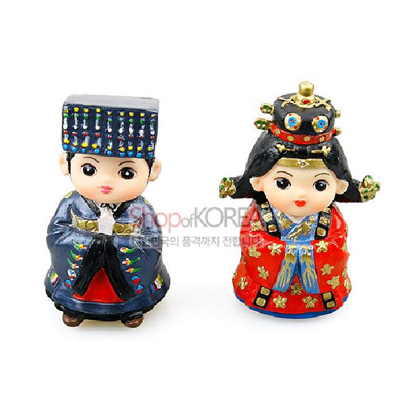 민속인형-왕과왕비(조선-대례복) - 귀여운 표정의 전통 인테리어소품