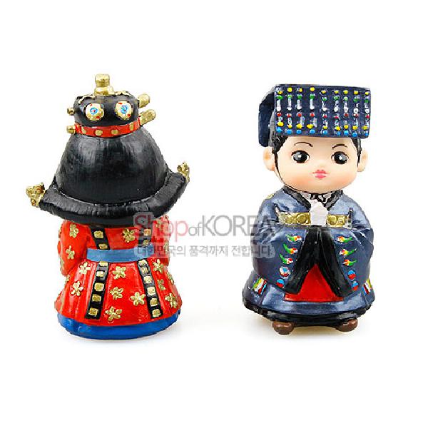 민속인형-왕과왕비(조선-대례복) - 귀여운 표정의 전통 인테리어소품