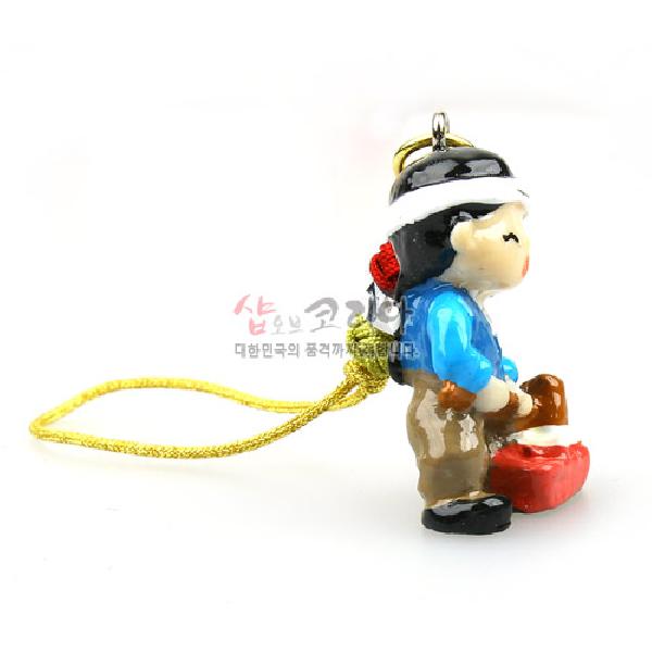 민속작은열쇠고리-떡방아소년 - 귀엽고 한국적인 민속인형 핸드폰줄