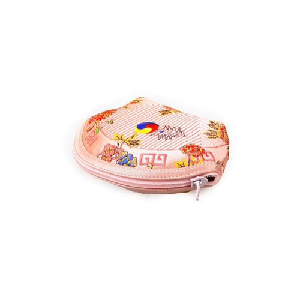 [소산당]누비수(秀)태극무늬동전지갑 [살구색] - 고급 전통 자수 동전지갑입니다.