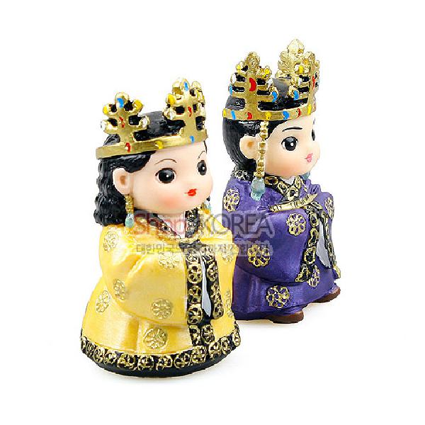 민속인형-왕과왕비(신라) - 귀여운 표정의 전통 인테리어소품