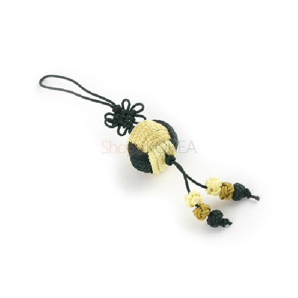 매듭 작은열쇠고리-매듭공[진녹색] - 귀엽고 깜찍한 매듭공이 인상적인제품