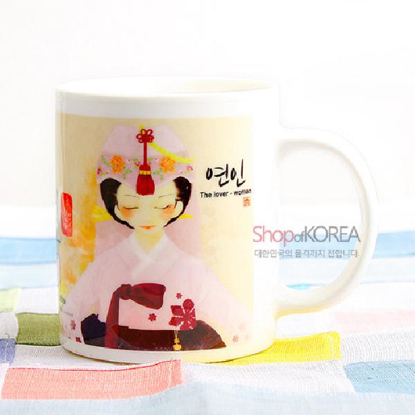 한국의 아침 머그컵 시리즈 [연인-여성] - 한국/한글/한복 전통문화상품