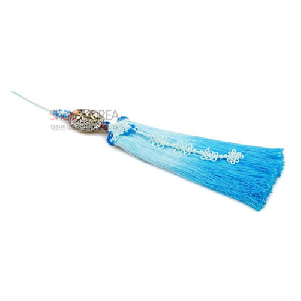 주석 원당초노리개-매화[청색] - 정교한 세공과 아름다운 매듭의 조화