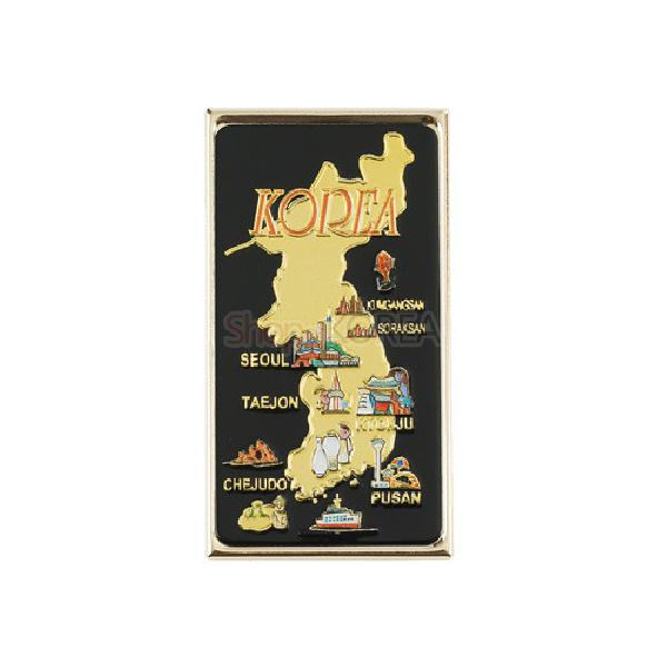 메모자석홀더-지도(금속) - 대한민국 지도를 표현한 제품