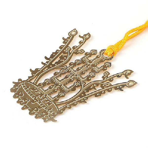 금장 책갈피 大-금관 - 고급스러운 금장과 매듭으로 제작