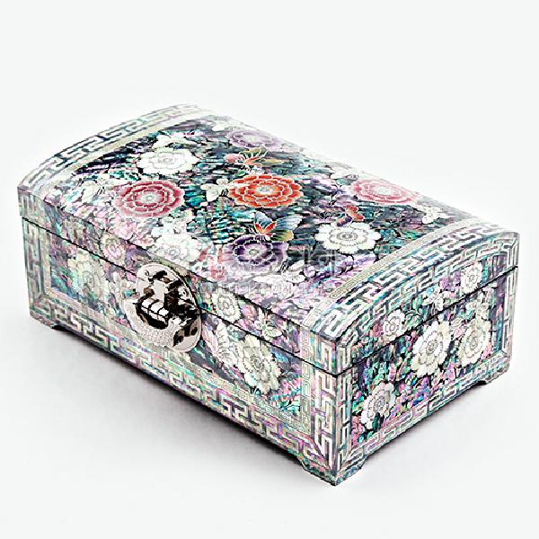 나전칠기 굴림자개 꽃나비보석함 - 화려한 자개가 아름다운 보석함