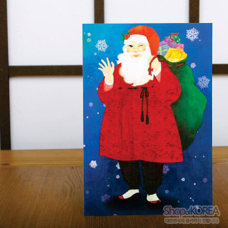 한국의 아침 엽서 시리즈 - 한복입은 산타할아버지